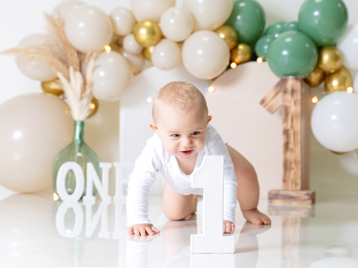 Sesión de fotos de cumpleaños smash cake en La Sagra, Toledo.