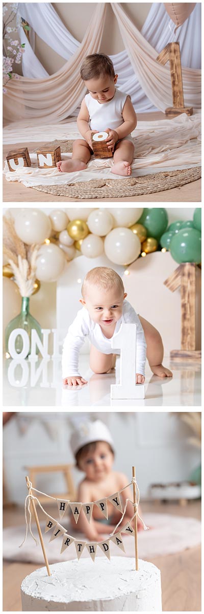 Sesión de fotos de cumpleaños smash cake en La Sagra, Toledo.